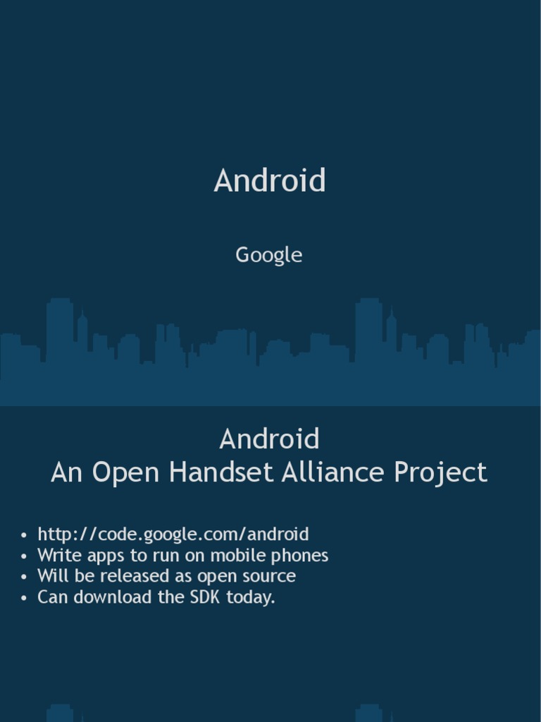 Android Application and Features PPT Presentation, PDF